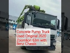 콘크리트 펌프 트럭 사용 오리지널 2020 Zoomlion 63m 벤츠 차시
