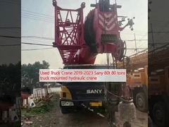 중고용 트럭 크레인 2019-2023 Sany 80t 80톤 트럭에 장착 된 수압 크레인