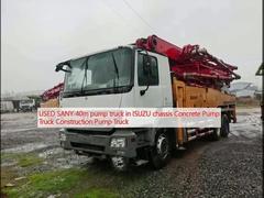 사용된 SANY 40m 펌프 트럭 ISUZU 차시 콘크리트 펌프 트럭 건설 펌프 트럭