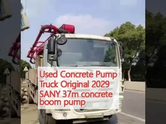 사용 된 콘크리트 펌프 트럭 오리지널 2029 SANY 37m 콘크리트 붐 펌프
