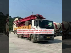사용 된 콘크리트 펌프 트럭 2019 SANY 47m 47m 트럭에 설치 된 콘크리트 붐 펌프