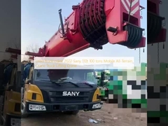 중고용 트럭 크레인 2022 Sany 110t 100 톤 모바일 전지형 크레인 트럭 리프팅 크레인