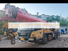 사용된 SANY 25톤 이동 크레인 STC250 수압 크레인 리프팅 장비 2019