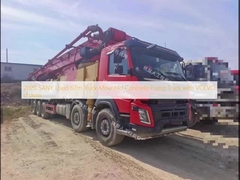 2020 SANY 사용 된 67m 트럭에 장착 된 콘크리트 펌프 트럭