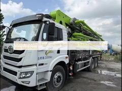 견고한 구조 3 축 콘크리트 붐 펌프 트럭 줌리온 47m FAW 차시