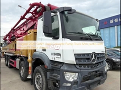 2020년형 SANY 중고 콘크리트 펌프 트럭 62m 펌프, 메르세데스 벤츠 섀시