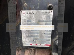 2020년 37m SANY 중고 콘크리트 펌프 트럭 디젤 동력 붐 펌프