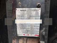 2020년 37m SANY 중고 콘크리트 펌프 트럭 디젤 동력 붐 펌프