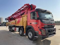 効率的なポンピングデモ用の62mブームとボルボシャーシを備えた2021年中古コンクリートポンプ車を表示