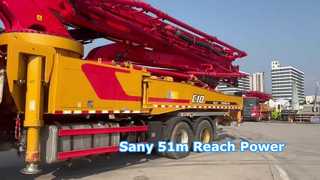 Solución de construcción de alto alcance con camión bomba Sany de 51 m